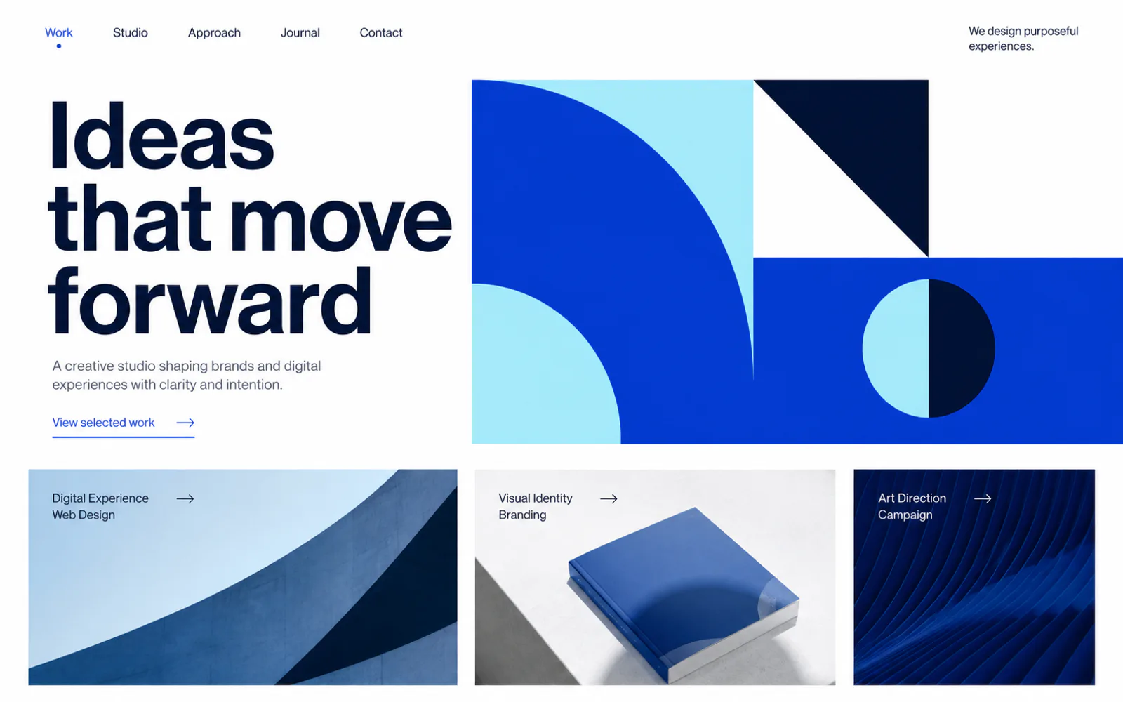 Creative studio website concept
